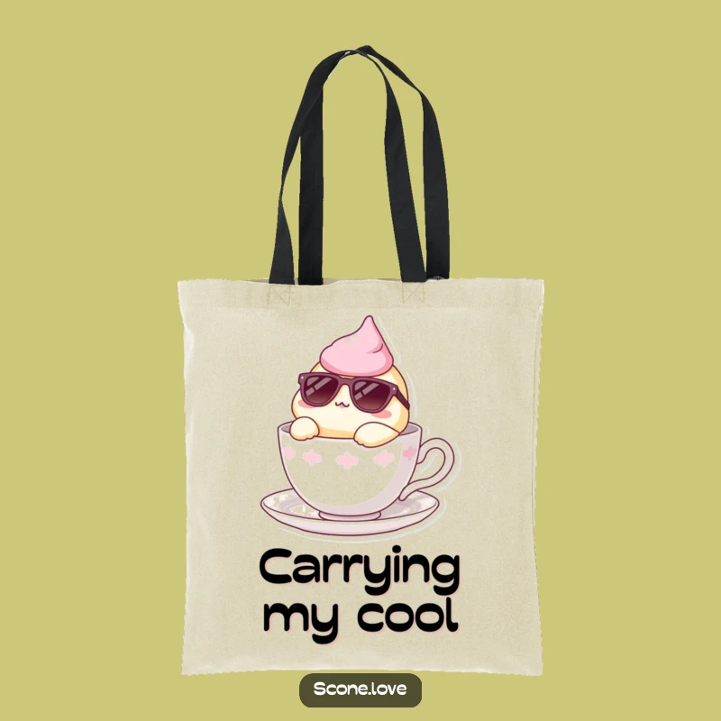 Funny Scone Cool Lounger Tote Bag - Stylish Pastry Accessory, Ideal Funny Gift