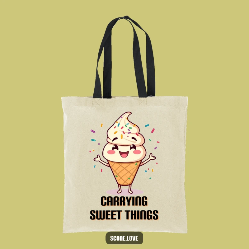 Funny Scone Sprinkle Juggling Tote Bag: Carry Your Laughs in Style