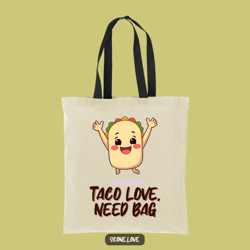 Funny Jumping Taco Tote Bag: Carry the Fiesta, Practical Funny Gift for Foodies!